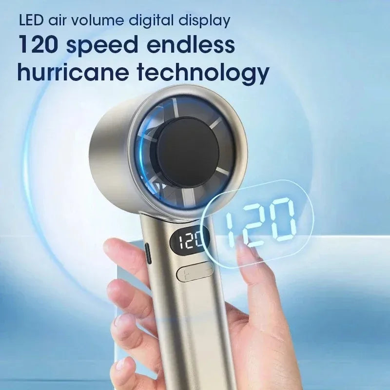 NOX BreezeMini – Ventilador de Mano Silencioso 4 Velocidades con Display de Batería