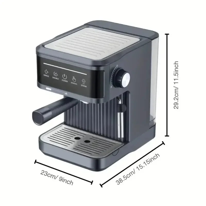 NOX | Cafetera Espresso Eléctrica 20 Bar Semi-Automática con Vaporizador