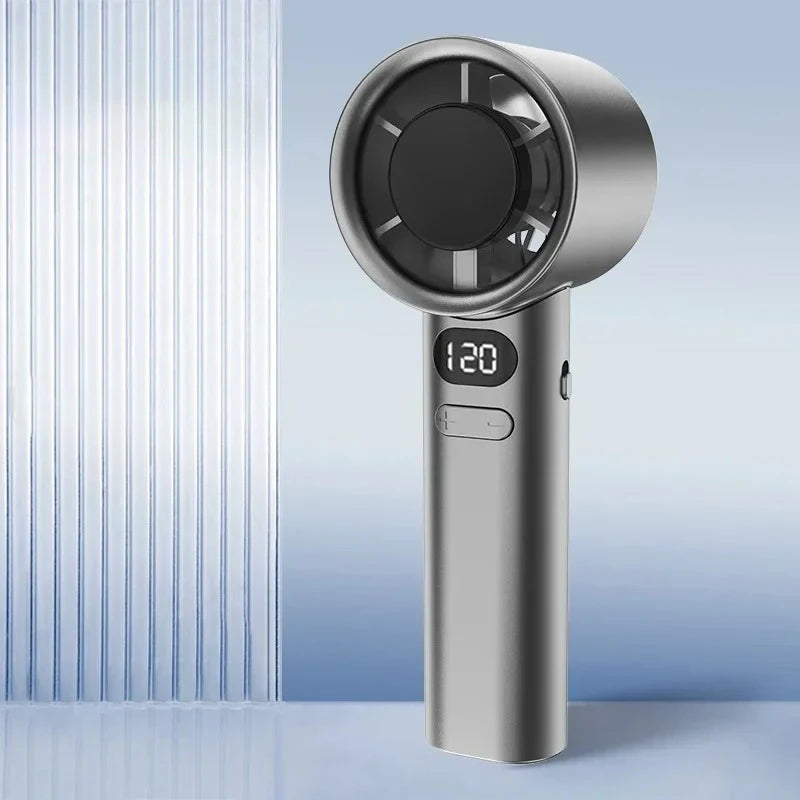 NOX BreezeMini – Ventilador de Mano Silencioso 4 Velocidades con Display de Batería