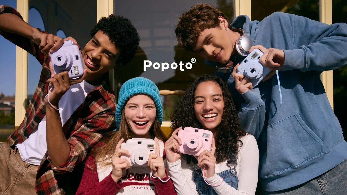 NOX FilmCam Pastel – Cámara Instantánea Analógica Estilo Vintage para Fujifilm Instax Mini