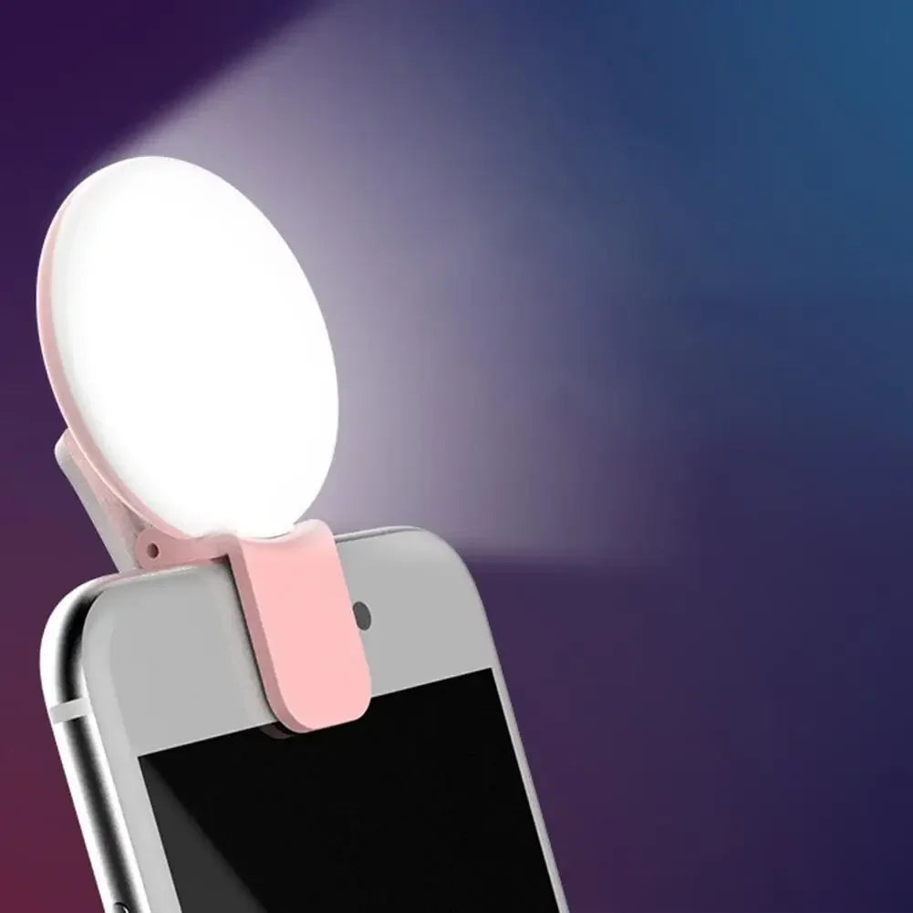 NOX GlowClip – Aro de Luz LED Recargable con Clip para Selfies y Videos