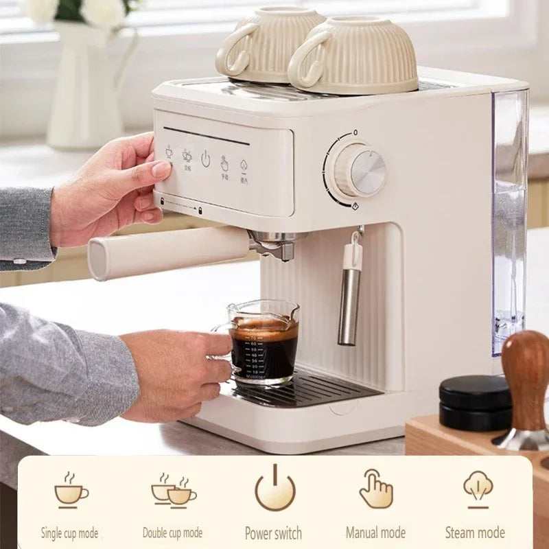 NOX | Cafetera Espresso Eléctrica 20 Bar Semi-Automática con Vaporizador