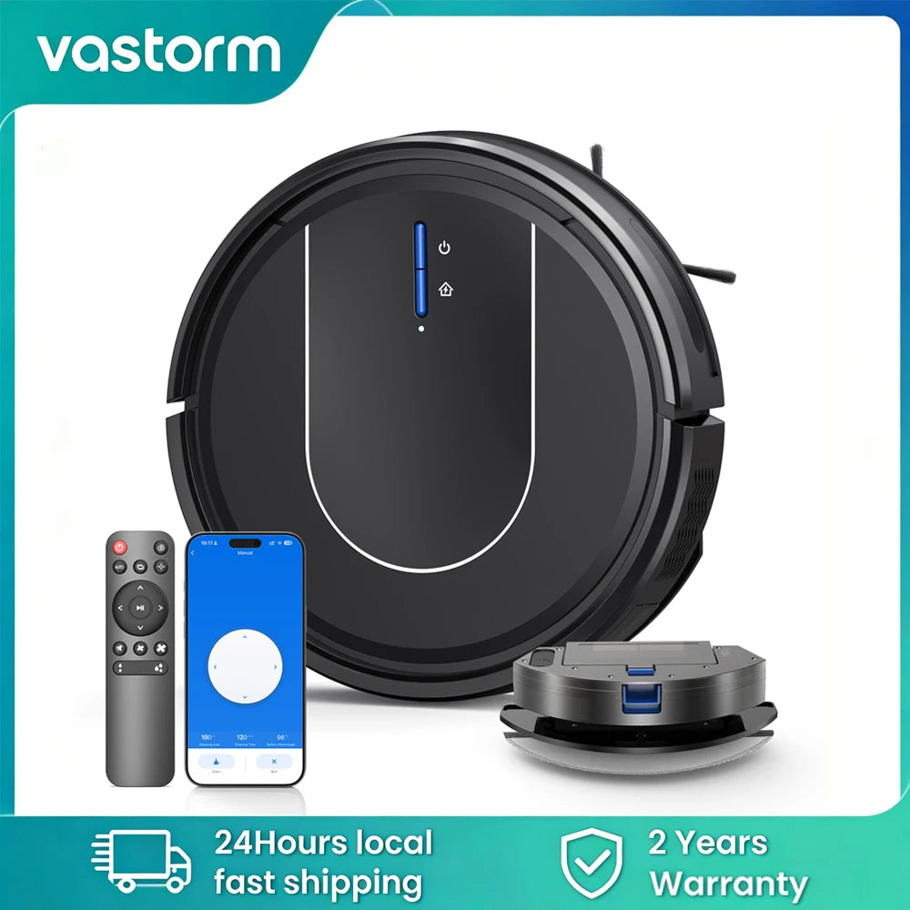 NOX RoboVac E2 – Robot Aspiradora 3 en 1 5000Pa con Mopa, Carga Automática y Control WiFi/Alexa