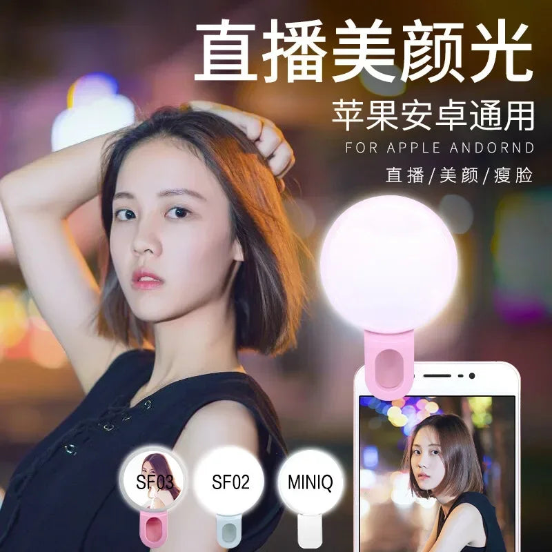 NOX GlowClip – Aro de Luz LED Recargable con Clip para Selfies y Videos