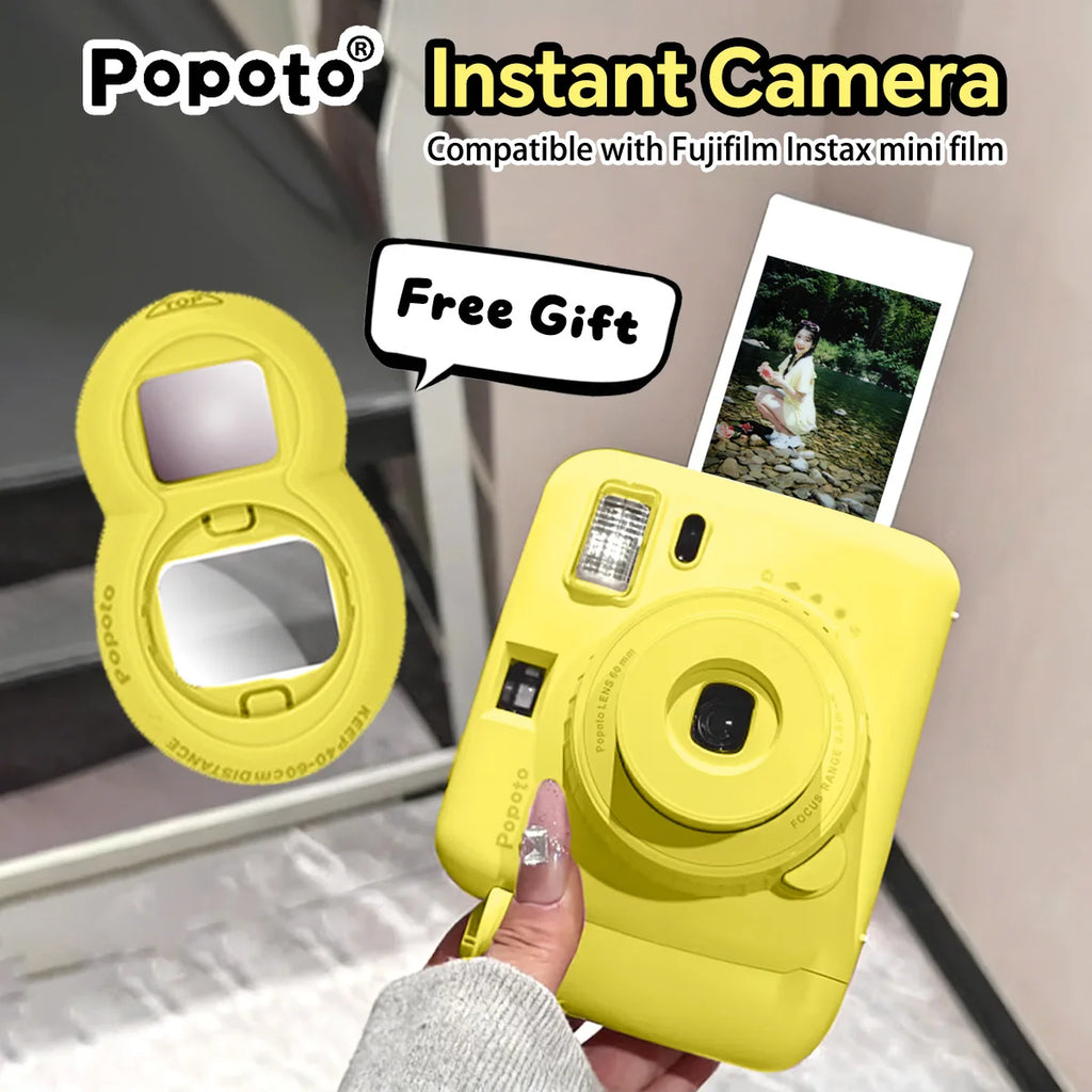 NOX FilmCam Pastel – Cámara Instantánea Analógica Estilo Vintage para Fujifilm Instax Mini